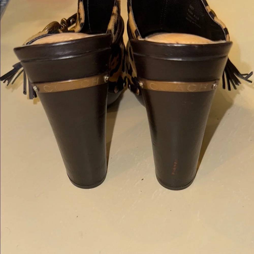Coach Leopard Print Women's Clogs - Picture 5 of 9